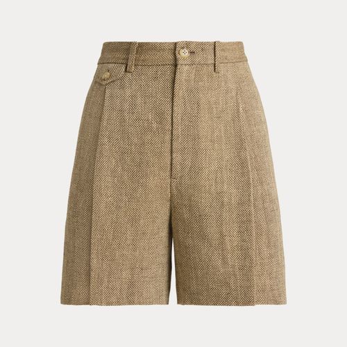 Short à pinces à chevrons jambe large - Lauren - Modalova
