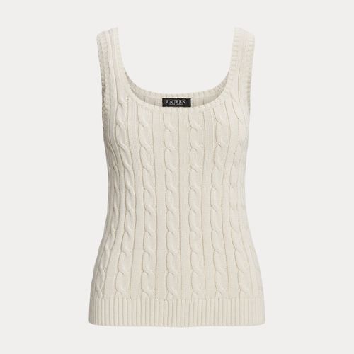 Pull torsadé sans manches coton mélangé - Lauren - Modalova