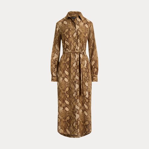 Robe-chemise à motif python en georgette - Lauren - Modalova