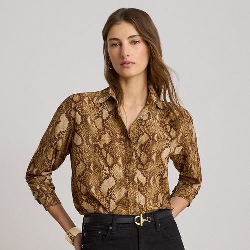 Chemise Relaxed Fit python en georgette - Lauren - Modalova
