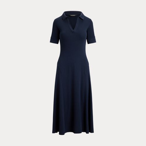 Robe polo côtelée à manches trois-quarts - Lauren - Modalova