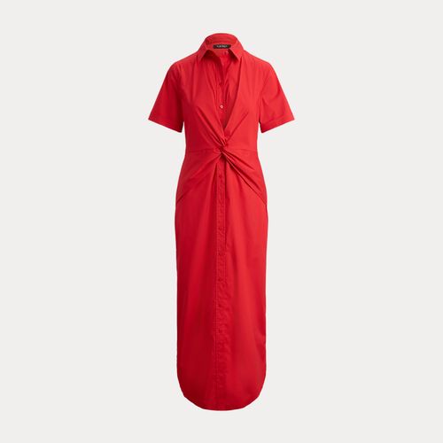 Robe-chemise torsadée en coton mélangé - Lauren - Modalova