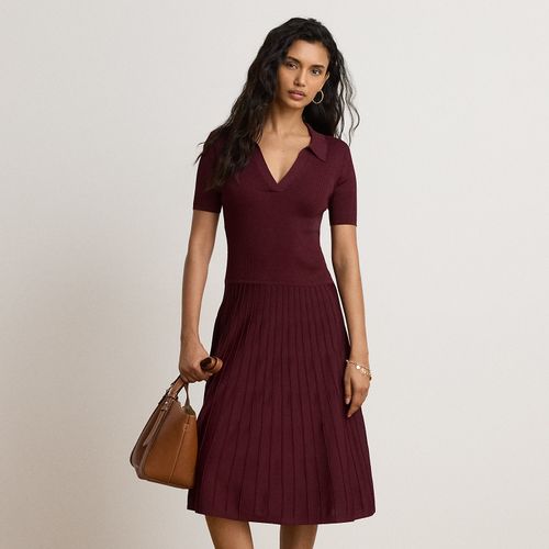 Robe-pull côtelée à manches courtes - Lauren - Modalova