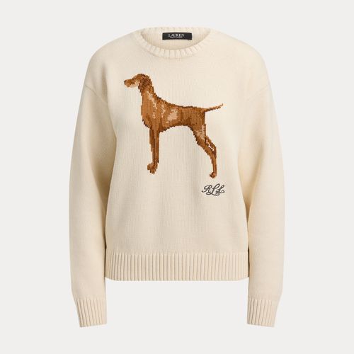 Pull en coton tricot intarsia - Lauren - Modalova