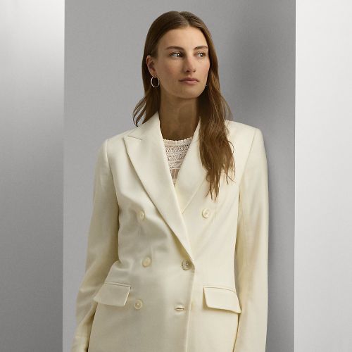 Petite - Blazer coupe croisée en crêpe de laine - Lauren Petite - Modalova