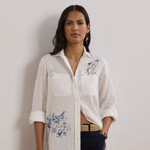 Petite - Chemise à motif Relaxed Fit - Lauren Petite - Modalova