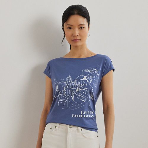 Petite - T-shirt graphique en jersey de coton - Lauren Petite - Modalova
