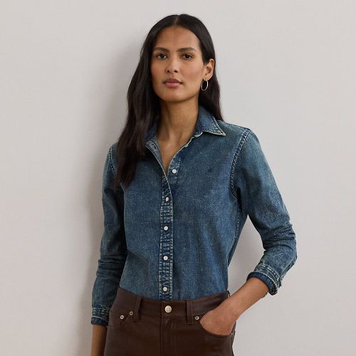 Petite - Chemise Classic Fit en denim - Lauren Petite - Modalova