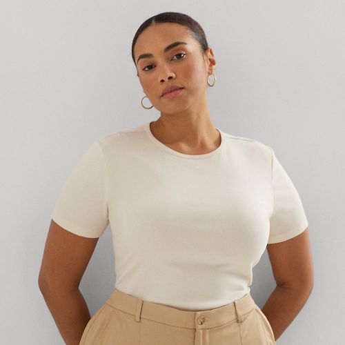 Grandes Tailles - T-shirt en coton stretch - Lauren Curve - Modalova