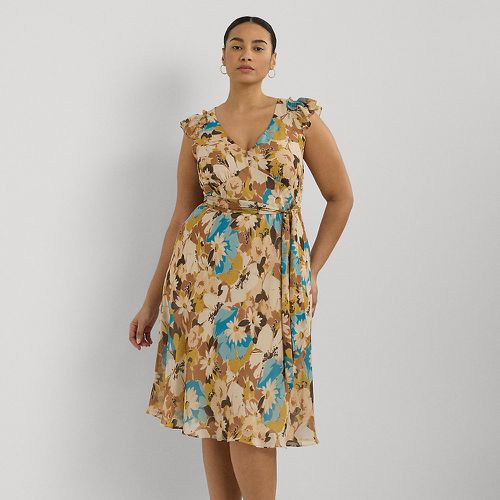 Grandes Tailles - Robe en georgette fleurie froissée - Lauren Curve - Modalova