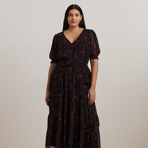 Grandes Tailles - Robe en georgette fleurie froissée - Lauren Curve - Modalova