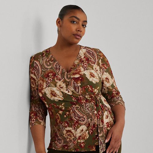 Grandes Tailles - Haut à motif fleuri en jersey stretch - Lauren Curve - Modalova