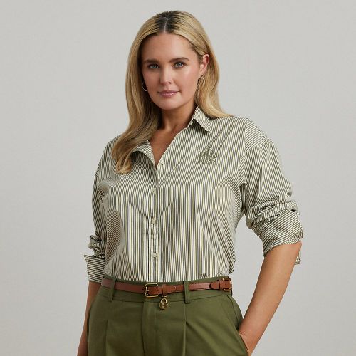 Grandes Tailles - Chemise rayée Relaxed Fit en popeline - Lauren Curve - Modalova