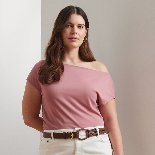 Grandes Tailles - Haut asymétrique épaules dégagées jersey - Lauren Curve - Modalova