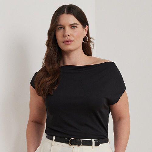 Grandes Tailles - Haut asymétrique épaules dégagées jersey - Lauren Curve - Modalova