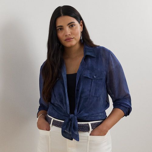 Grandes Tailles - Chemise classique motif mousseline soie - Lauren Curve - Modalova