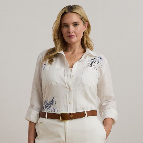 Grandes Tailles - Chemise à motif Relaxed Fit - Lauren Curve - Modalova