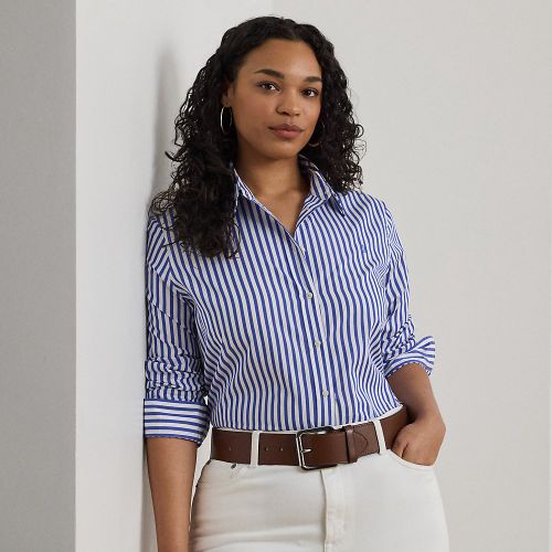 Grandes Tailles - Chemise rayée Classic Fit en popeline - Lauren Curve - Modalova