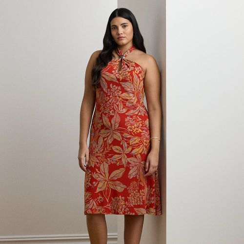 Grandes Tailles - Robe dos nu en georgette fleurie - Lauren Curve - Modalova
