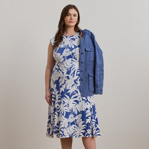 Grandes Tailles - Robe en jersey stretch à motif palmiers - Lauren Curve - Modalova
