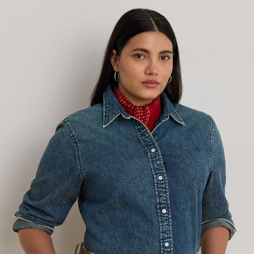 Grandes Tailles - Chemise Classic Fit en denim - Lauren Curve - Modalova