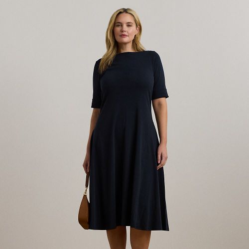 Grandes Tailles - Robe mi-longue en coton stretch côtelé - Lauren Curve - Modalova