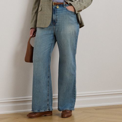 Grandes Tailles - Jean droit taille haute à jambe large - Lauren Curve - Modalova