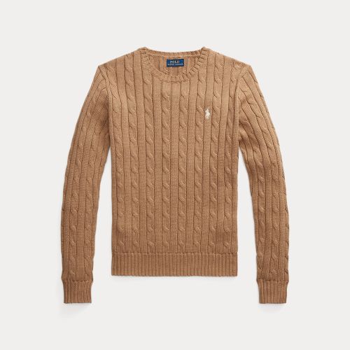 Pull torsadé à col rond en coton - Polo Ralph Lauren - Modalova
