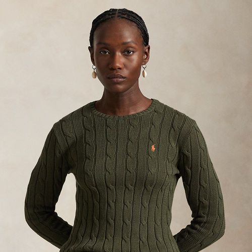 Pull torsadé à col rond en coton - Polo Ralph Lauren - Modalova