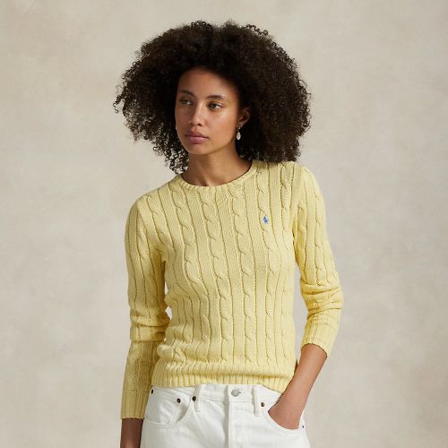 Pull torsadé à col rond en coton - Polo Ralph Lauren - Modalova