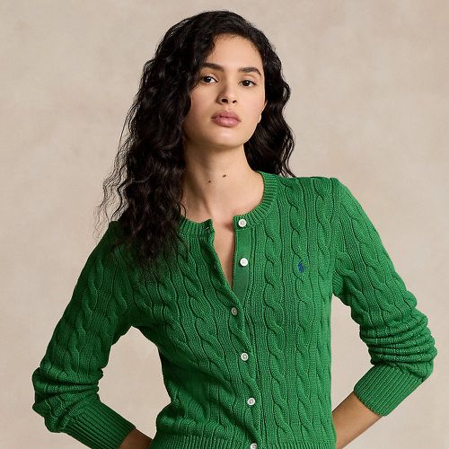 Cardigan torsadé en coton à col rond - Polo Ralph Lauren - Modalova