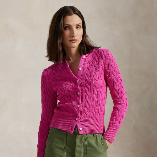 Cardigan torsadé en coton à col rond - Polo Ralph Lauren - Modalova