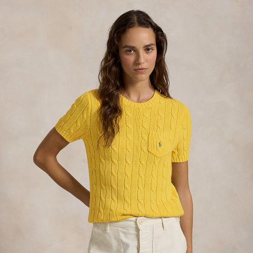 Pull torsadé à manches courtes en coton - Polo Ralph Lauren - Modalova