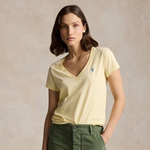 T-shirt col en V en jersey - Polo Ralph Lauren - Modalova