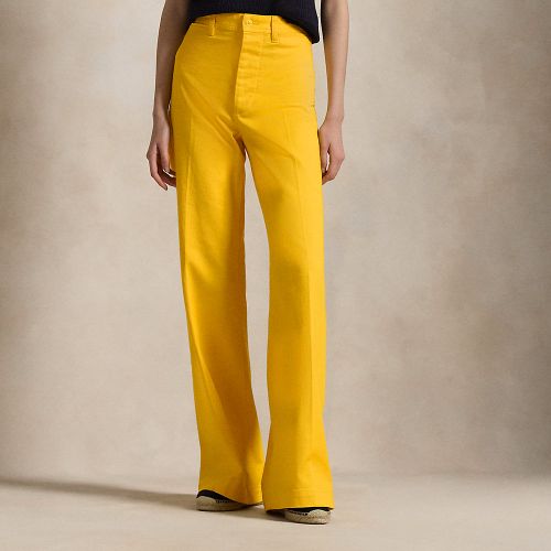 Pantalon jambe large sergé coton stretch - Polo Ralph Lauren - Modalova