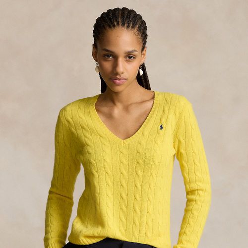 Pull col en V torsadé laine et cachemire - Polo Ralph Lauren - Modalova