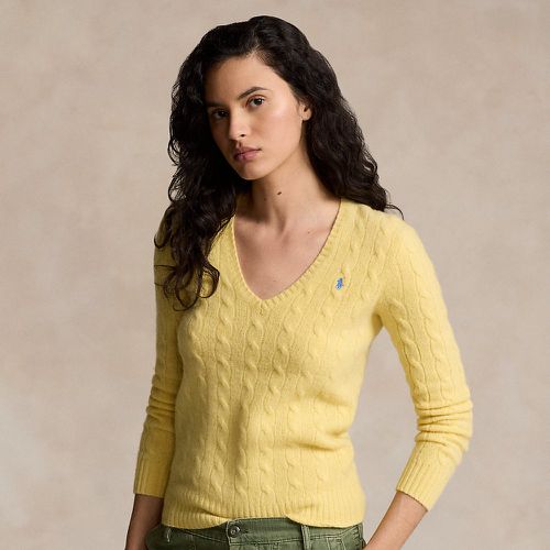 Pull col en V torsadé laine et cachemire - Polo Ralph Lauren - Modalova