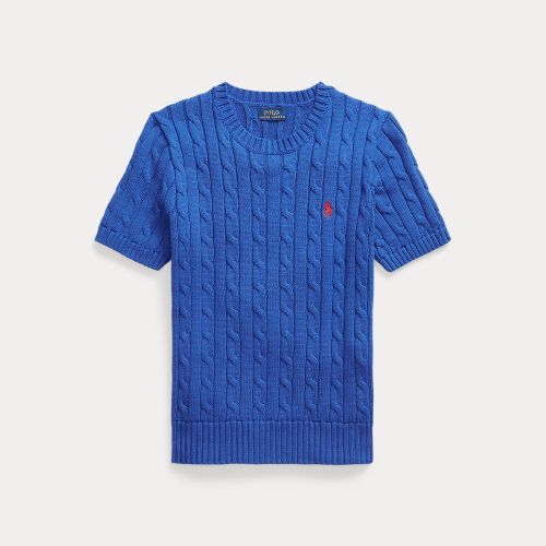 Pull torsadé à manches courtes en coton - Polo Ralph Lauren - Modalova