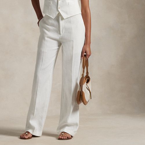 Pantalon droit décontracté en lin - Polo Ralph Lauren - Modalova