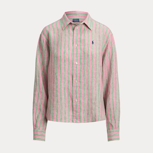 Chemise rayée large et courte et en lin - Polo Ralph Lauren - Modalova