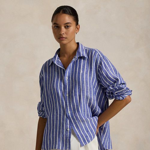 Chemise large et courte en lin vichy - Polo Ralph Lauren - Modalova