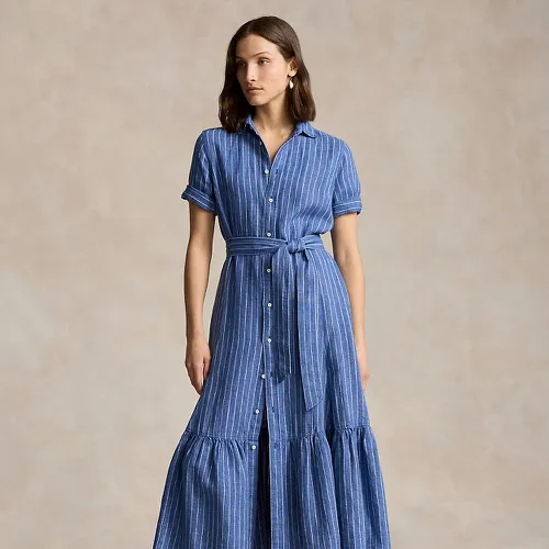 Robe-chemise gitane rayée en lin - Polo Ralph Lauren - Modalova