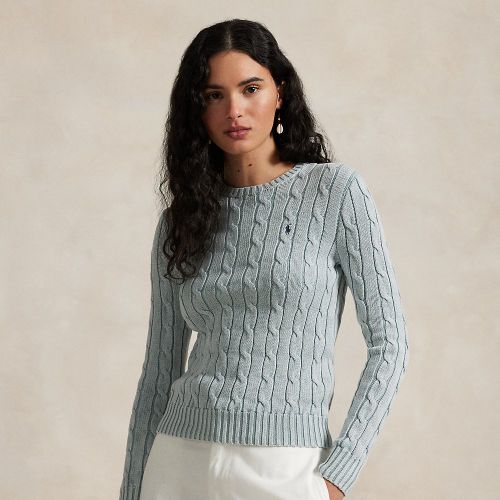 Pull torsadé à col rond en coton - Polo Ralph Lauren - Modalova