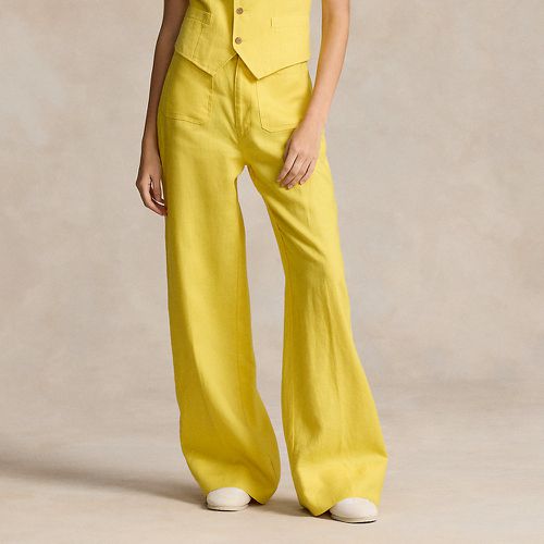 Pantalon évasé à jambe large en lin - Polo Ralph Lauren - Modalova