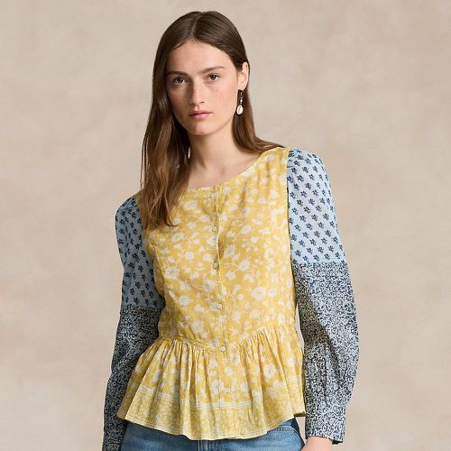 Haut à basque motifs mélangés en coton - Polo Ralph Lauren - Modalova