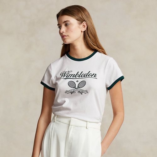 T-shirt Wimbledon à bordure contrastée - Polo Ralph Lauren - Modalova