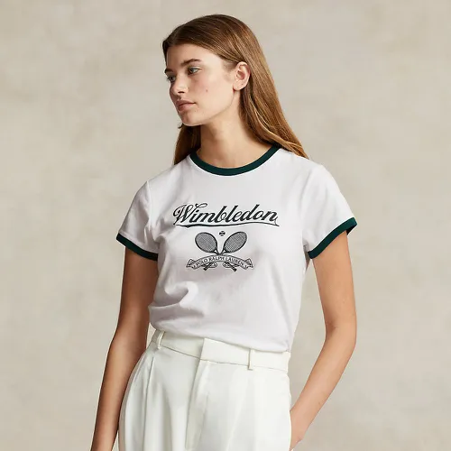 T-shirt Wimbledon à bordure contrastée - Polo Ralph Lauren - Modalova