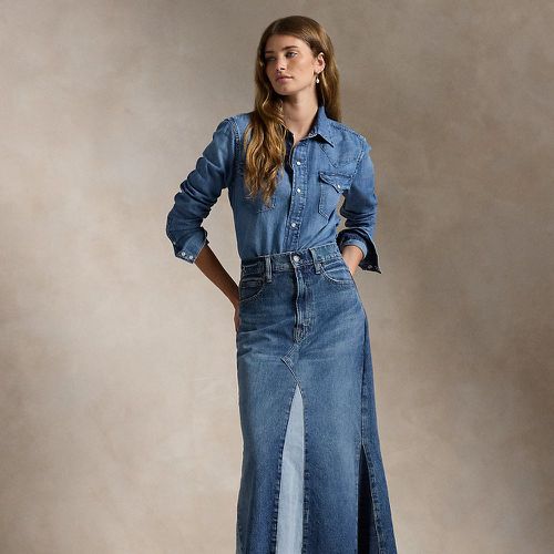 Jupe destructurée à patchwork en denim - Polo Ralph Lauren - Modalova