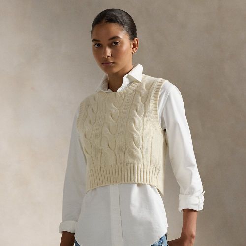 Pull court torsadé en laine et cachemire - Polo Ralph Lauren - Modalova