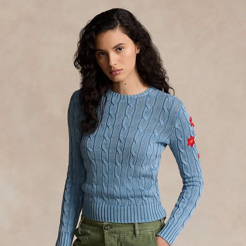 Pull brodé en coton torsadé - Polo Ralph Lauren - Modalova